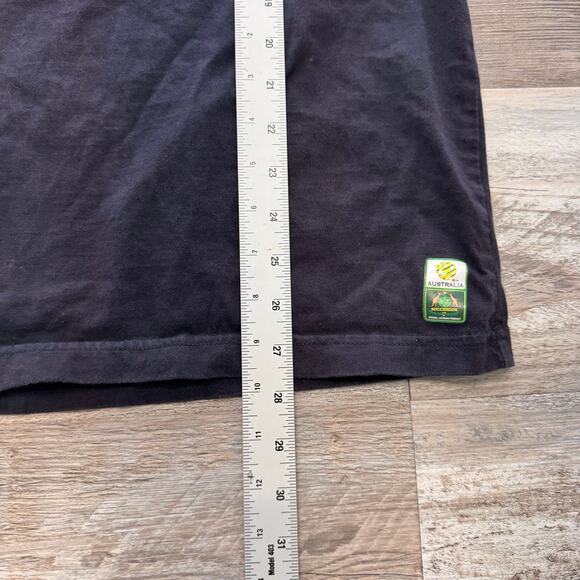 Australia Socceroos Black Yellow Mens XL Crewneck Sporty Soccer Raglan T-Shirt - Picture 7 of 9